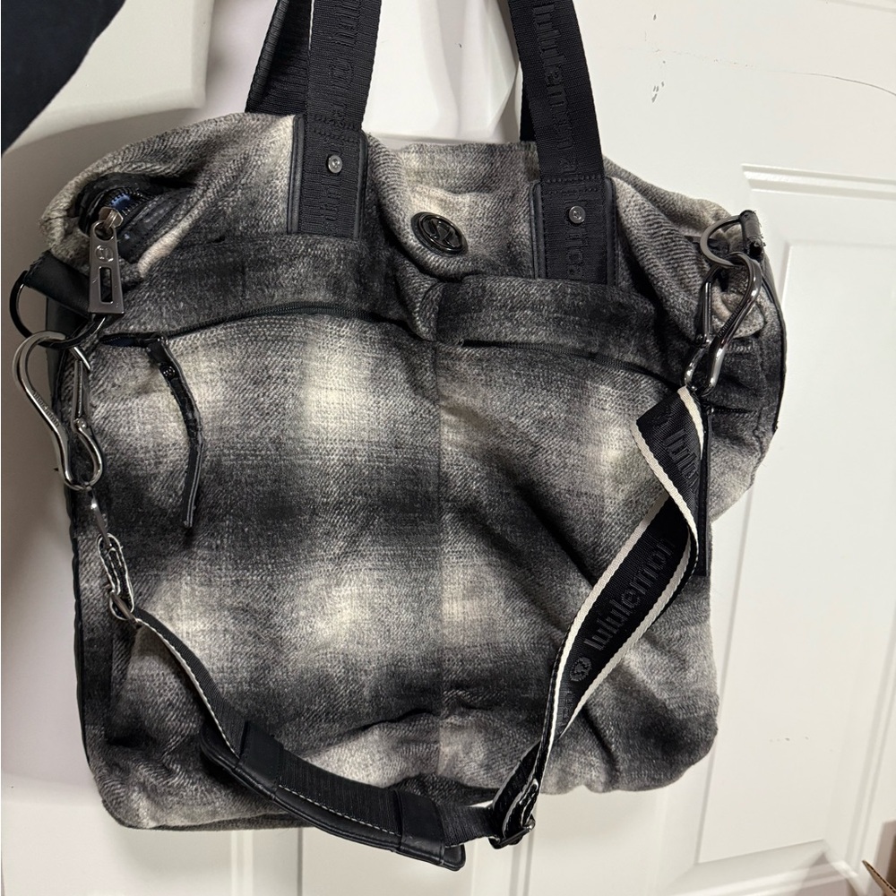 Lululemon Athletica Black and Gray Travel Bag